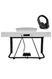 Midex PLX-125WH Taşınabilir Dijital Piyano Tuş Hassasiyetli 88 Tuş Bluetooth (Stand ve Kulaklık İle)